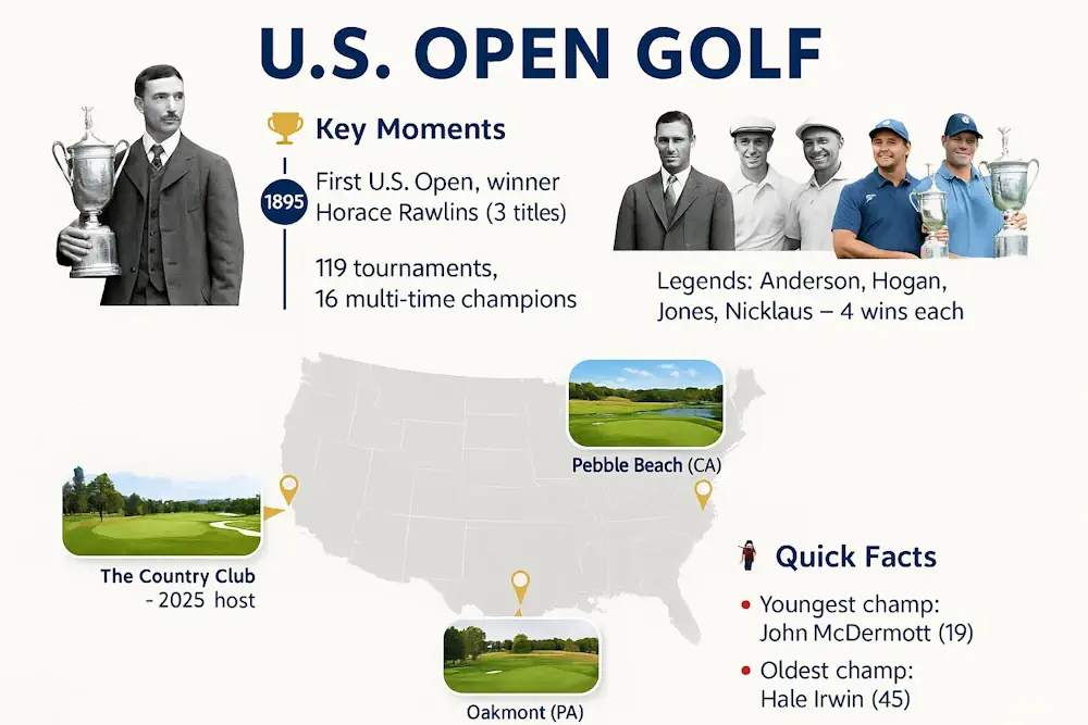 US Open Golf History Infographic